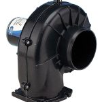 Jabsco Heavy-Duty Flange Mount Blower x 100mm Hose Connection, 7.1m³/min (250 CFM), 24V