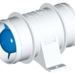 Rule Inline Blower 75mm Hose Connection, 3.8m³/min (135 CFM), 12V