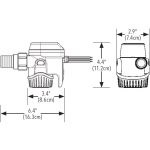 Rule-Mate Automatic Submersible Bilge Pumps 1100GPH, 12V - Image 3
