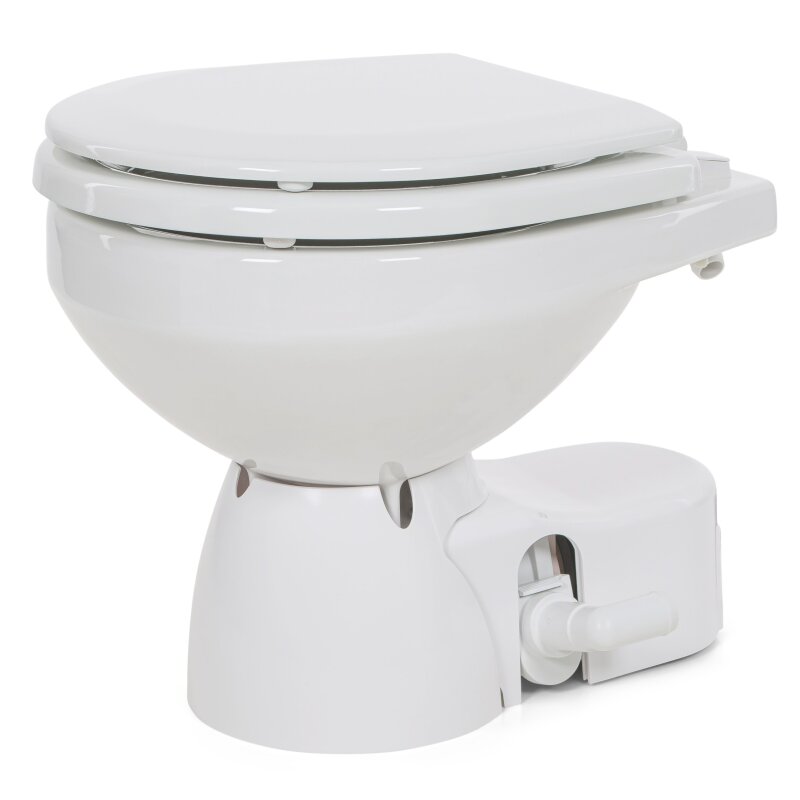 38045 Jabsco Quiet Flush E2 Electric Toilet with Rinse Pump, Compact Size, 24V - Image 1