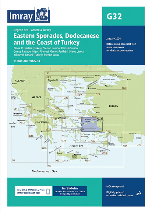 ICG32 Imray Charts G32 Eastern Sporades, Dodecanese & the Coast of Turkey - Image 1