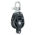 Harken Αλουμινένιο Διπλό Ράουλο Element 60mm με Στριφτάρι & Becket