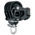 Harken 60mm Aluminum Element Triple Block — Swivel & Cam Cleat