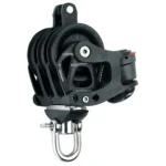 Harken 60mm Aluminum Element Triple Block — Swivel, Cam Cleat & Becket