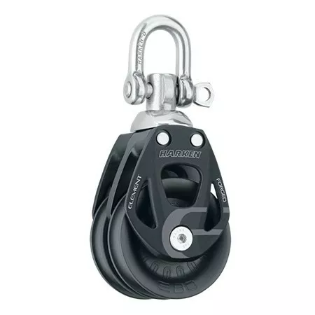 6296 Harken 80mm Aluminum Element Double Block — Swivel - Image 1