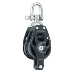 Harken Αλουμινένιο Διπλό Ράουλο Element 80mm με Στριφτάρι & Becket