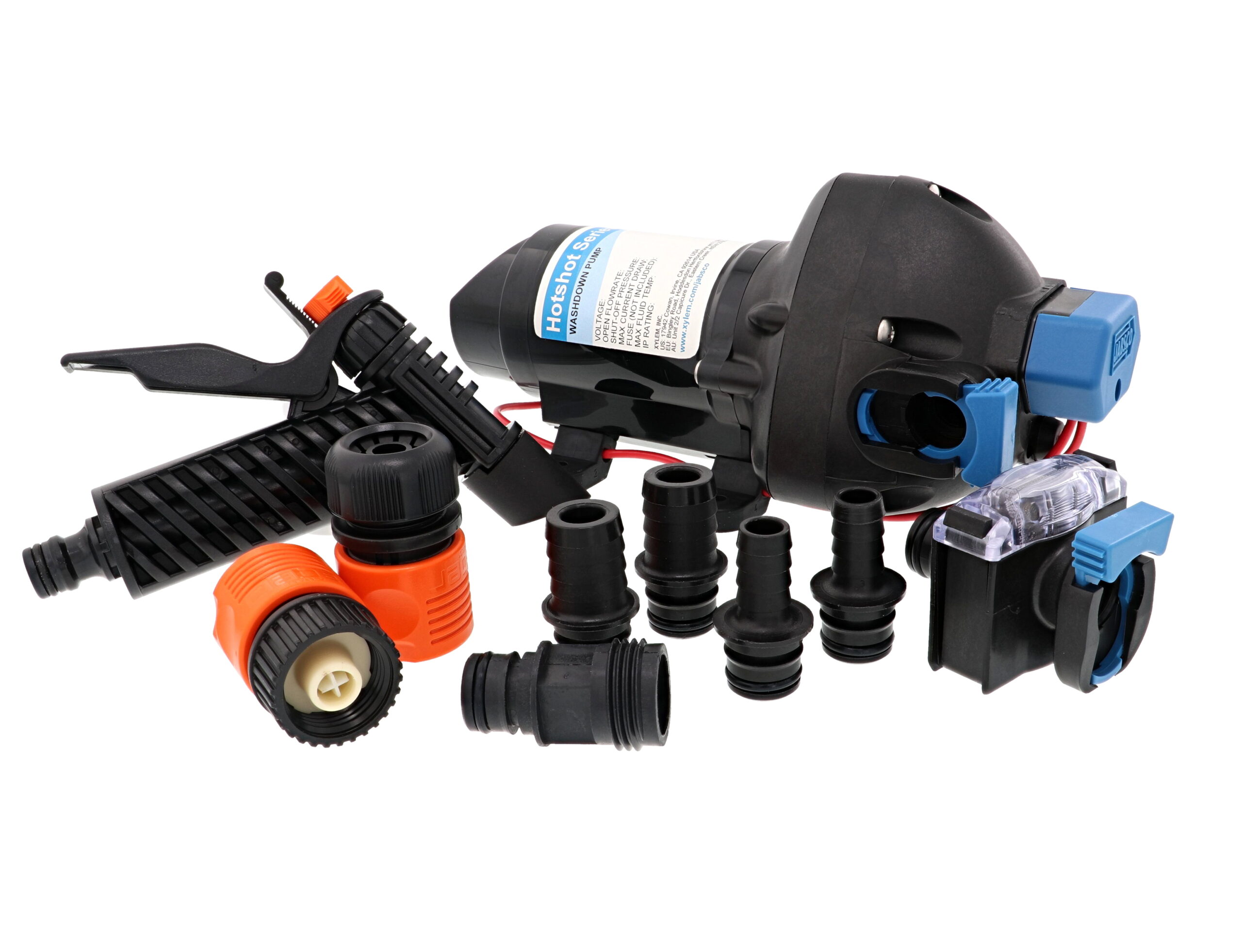 Jabsco-HotShot-3-Full-Contents Jabsco Αντλία Πλυσίματος HotShot 3, 12V - Image 1