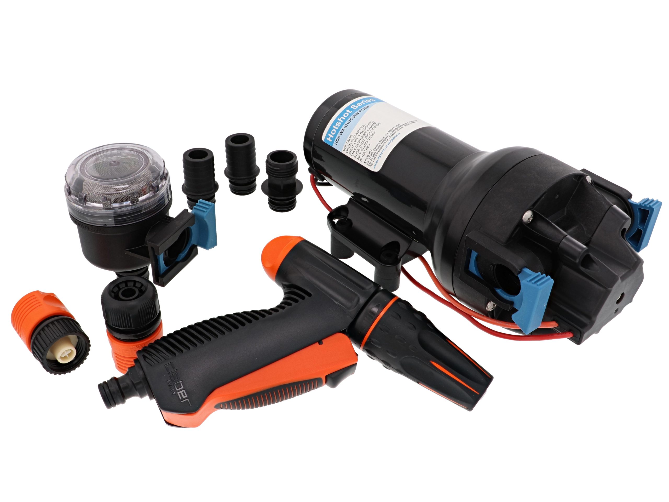 Jabsco-HotShot-HD6-Contents-No-Hose Jabsco Αντλία Πλυσίματος HotShot HD6, 12V - Image 1