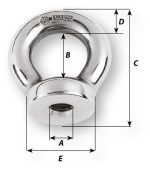 Wichard Eye Nut 12mm for M12 Screw - Image 2