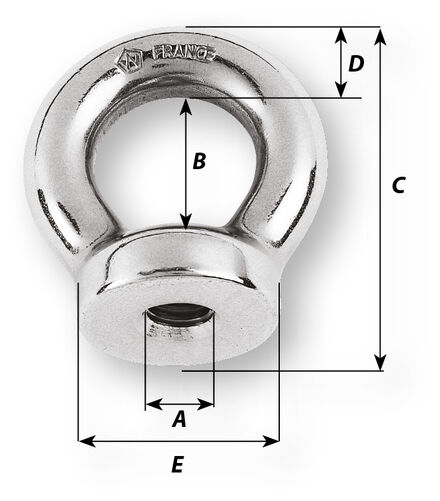 Wichard Eye Nut 12mm for M12 Screw - Image 2
