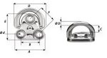 Wichard Folding Pad Eye 6mm - Image 2