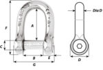 Wichard Self-Locking Allen Head Pin D Shackle – Dia 6mm - Image 2