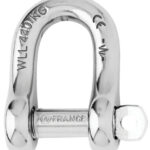 Wichard Self-Locking D Shackle with Captive Pin – Dia 10mm
