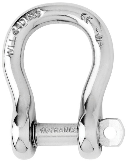 Manille inox imperdable lyre Wichard.Wichard captive pin bow shackle Wichard Αυτοασφαλιζόμενο Κλειδί Ω με Ενσωματωμένο Πείρο, 10mm - Image 1