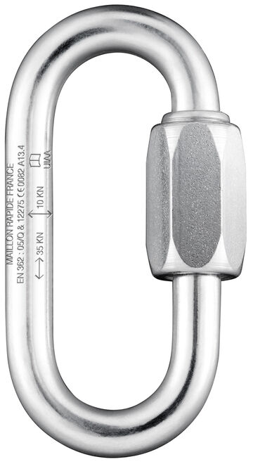 Maillon rapide normal inox Peguet.Peguet stainless steel standard quick link. Maillon Rapide Βιδωτός Σύνδεσμος, 6mm - Image 1