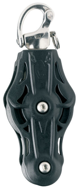 refs-63435-64435-65435-poulie-violon-emerillon-mousqueton-de-drisse-sans-billes Wichard Fiddle Block 70mm with Swivel & Snap Shackle - Image 1