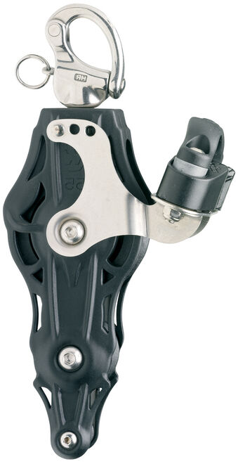 refs-63438-64438-65438-poulie-violon-emerillon-mousqueton-de-drisse-ringot-taquet-coinceur-sans-billes Wichard Fiddle Block 70mm with Swivel, Snap Shackle, Cam & Becket - Image 1
